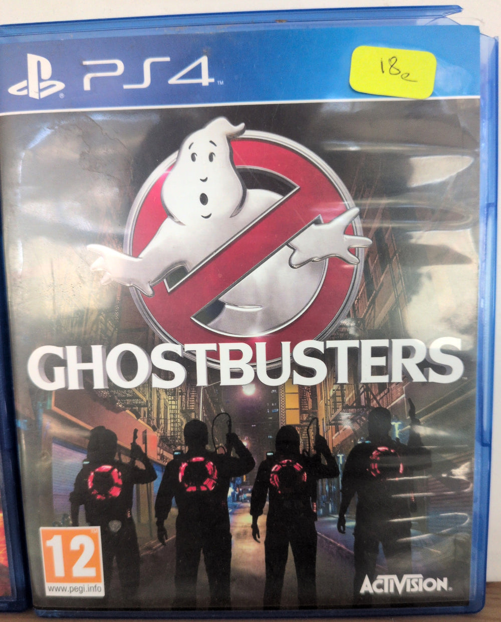 Photographed front cover and case of Ghostbusters for PS4