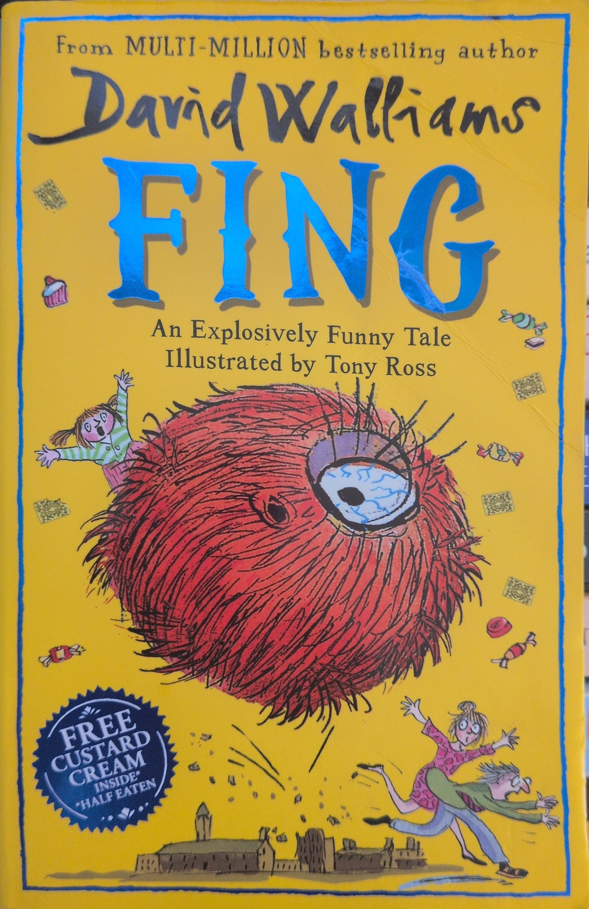 Actual photographed front cover of Fing by David Walliams
