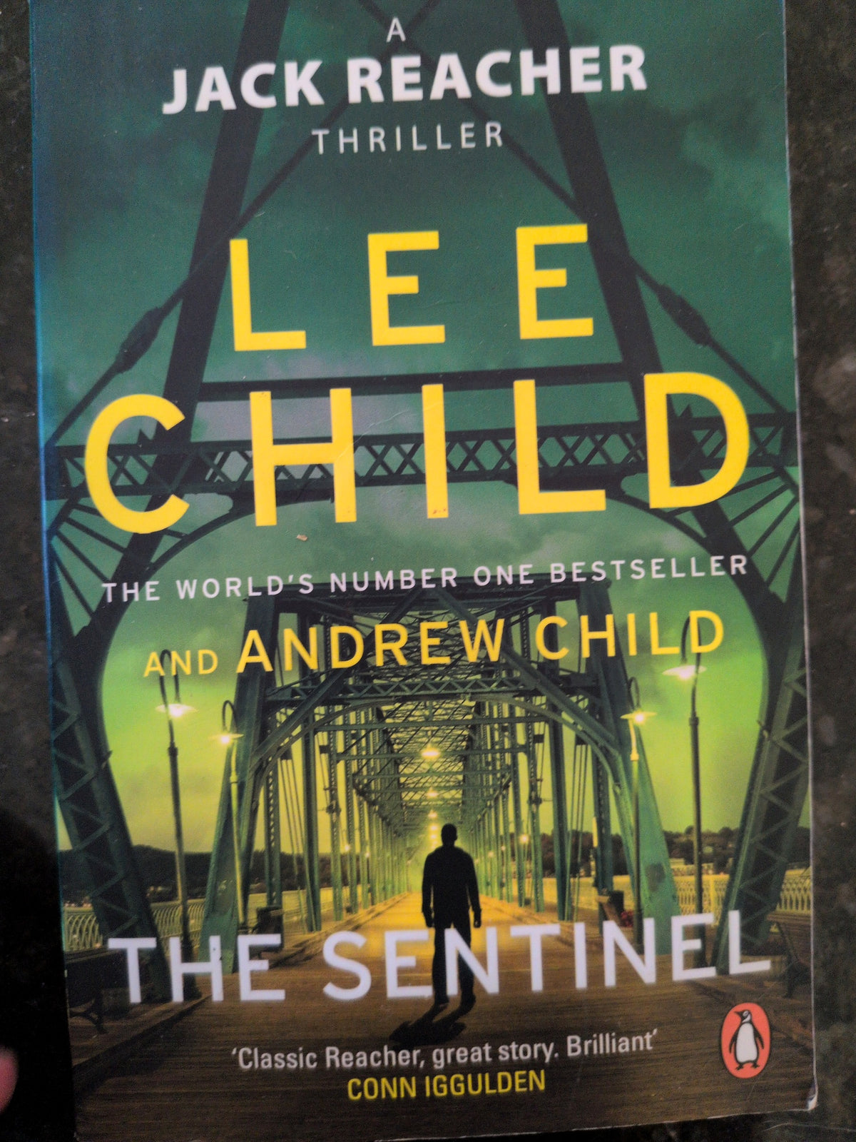 Actual photographed front cover of The Sentinel by Lee Child and Andrew Child