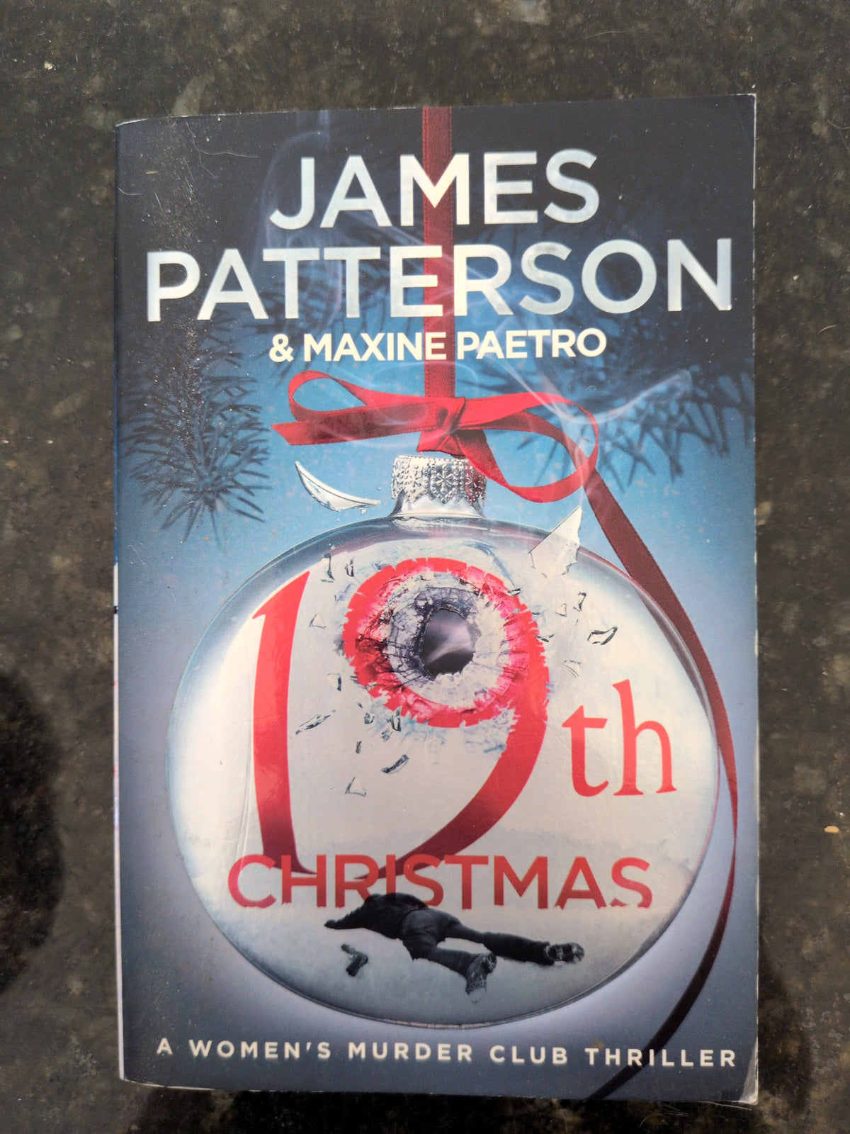 Actual photographed front cover of 19th Christmas by James Patterson and Maxine Paetro
