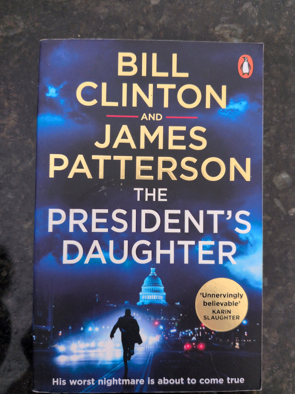 Actual photographed front cover of The President’s Daughter by Bill Clinton and James Patterson