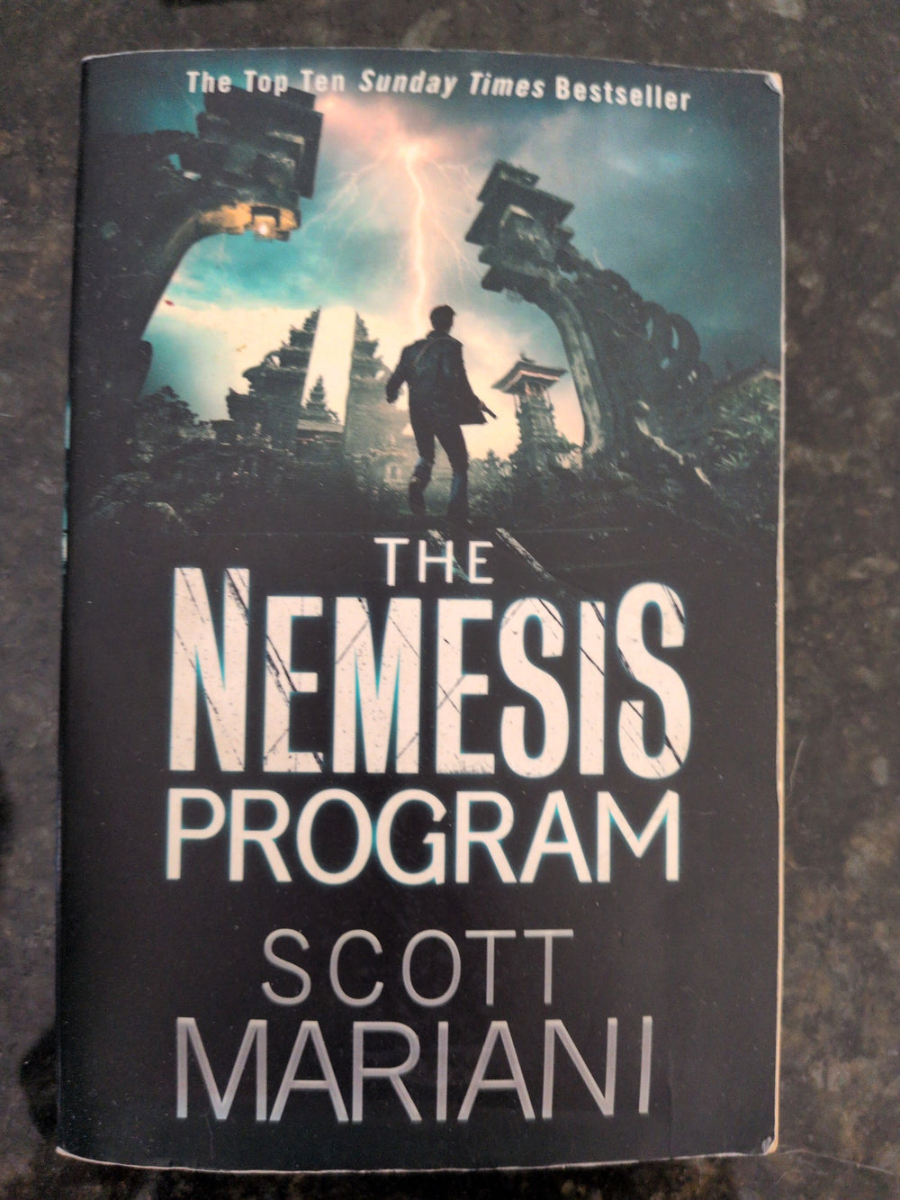 Actual photographed front cover of The Nemesis Program by Scott Mariani