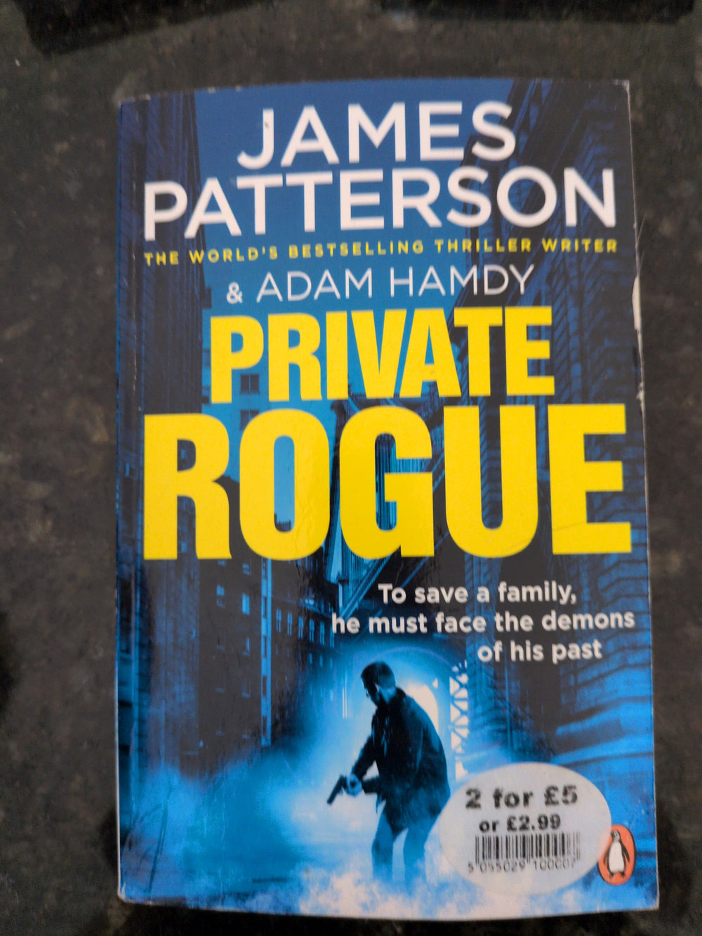 Actual photographed front cover of Private Rogue by James Patterson and Adam Hamdy