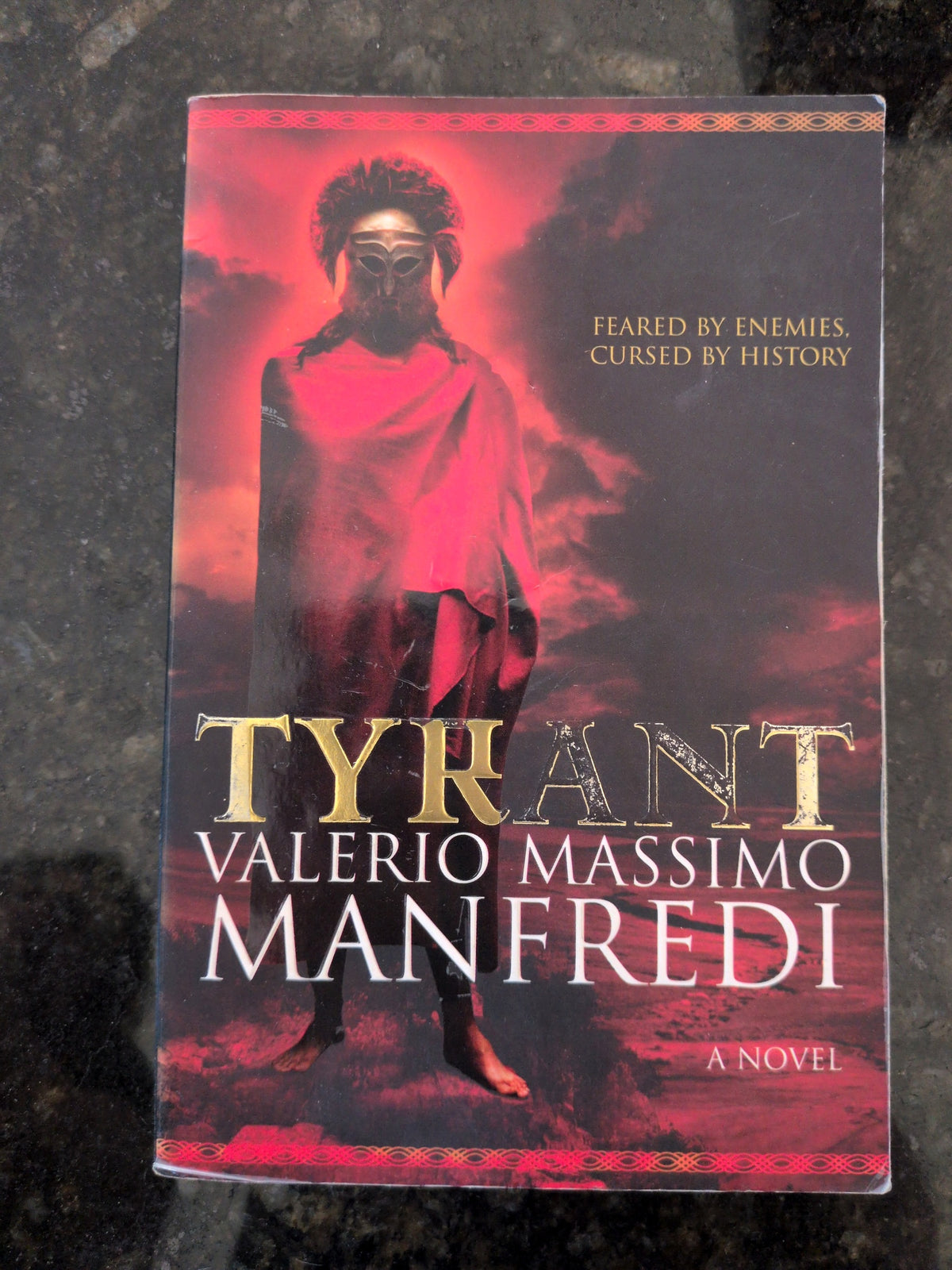 Actual photographed front cover of Tyrant by Valerio Massimo Manfredi