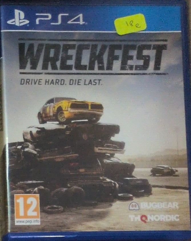 Photographed front cover and case of Wreckfest for PS4 — Copy 1