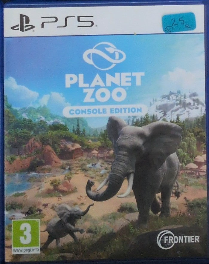 Photographed front cover and case of Planet Zoo: Console Edition for PS5