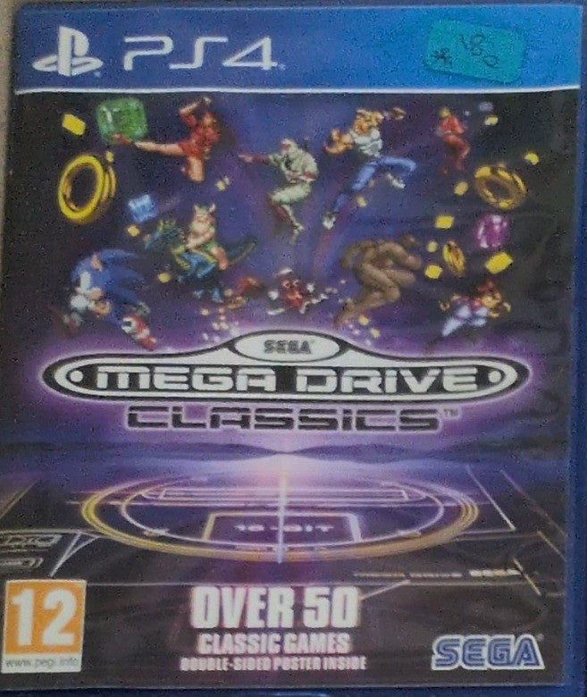 Photographed front cover and case of SEGA Mega Drive Classics for PS4