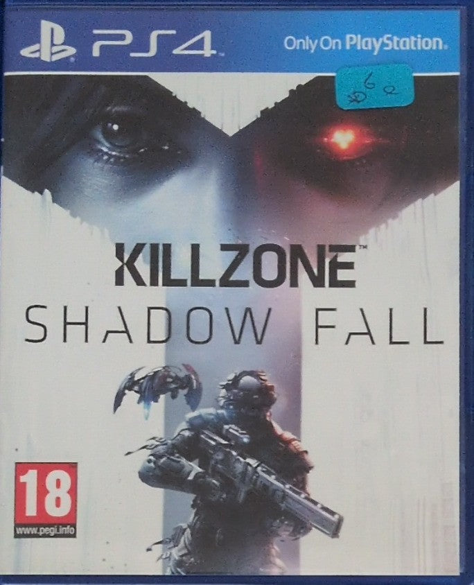 Photographed front cover and case of Killzone Shadow Fall for PS4