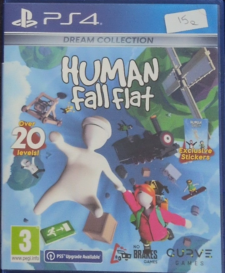 Photographed front cover and case of Human: Fall Flat – Dream Collection for PS4