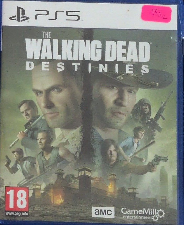 Photographed front cover and case of The Walking Dead: Destinies for PS5