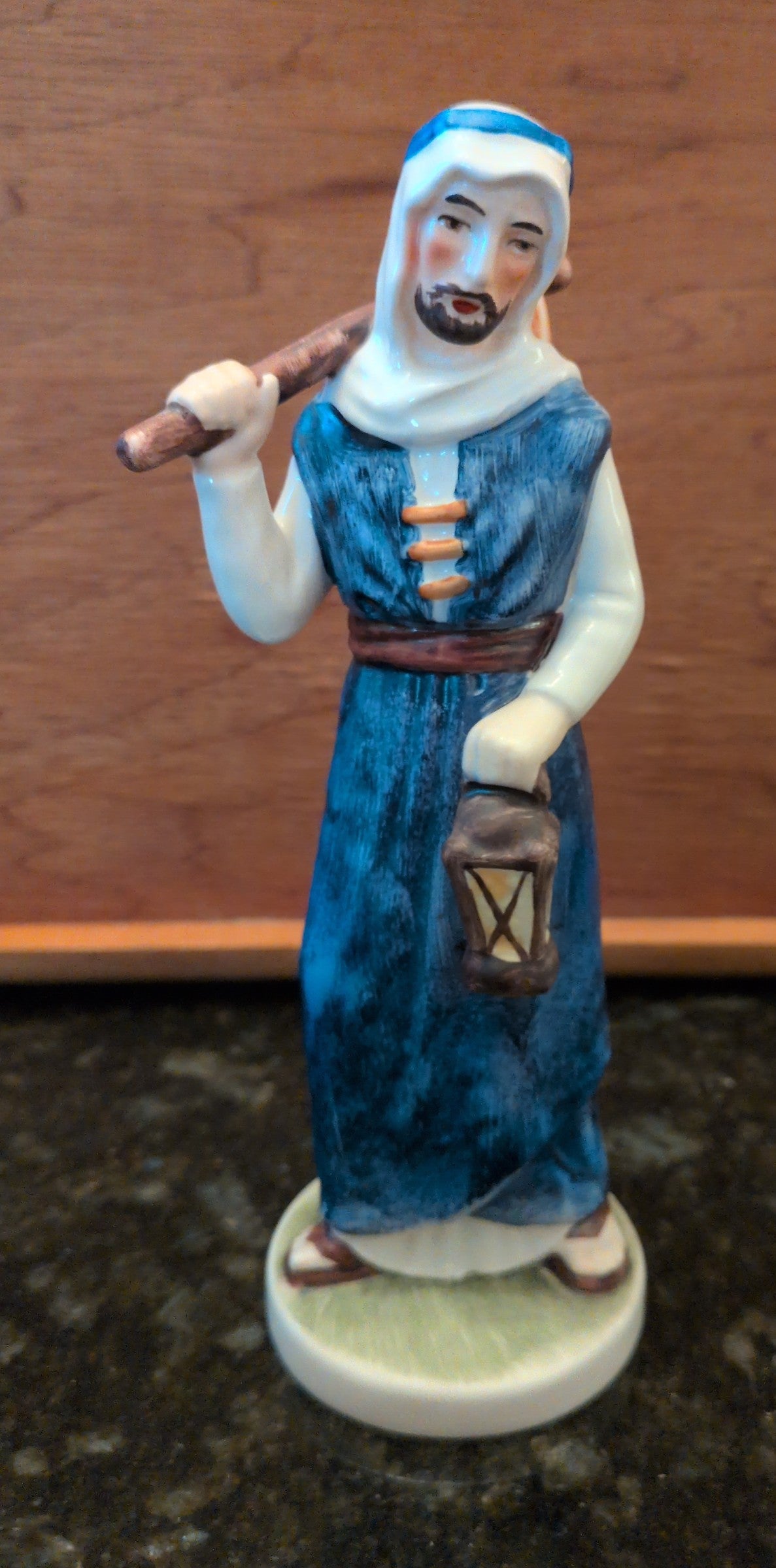 Actual photographed item: Goebel Joseph with Lantern Nativity Figurine