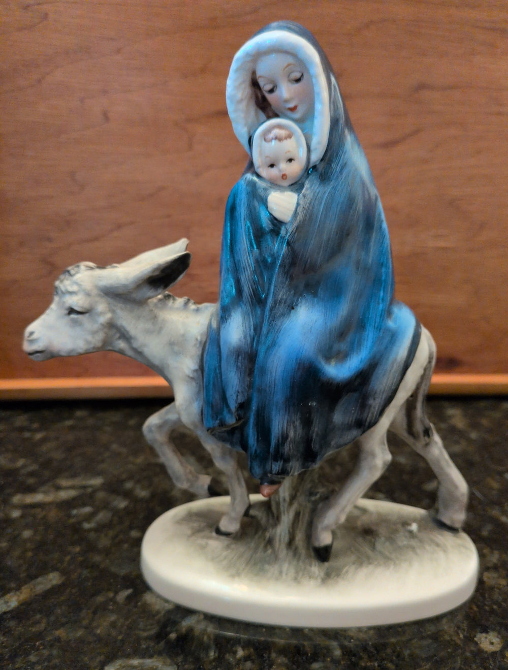 Actual photographed item: Goebel Madonna and Child on Donkey Figurine