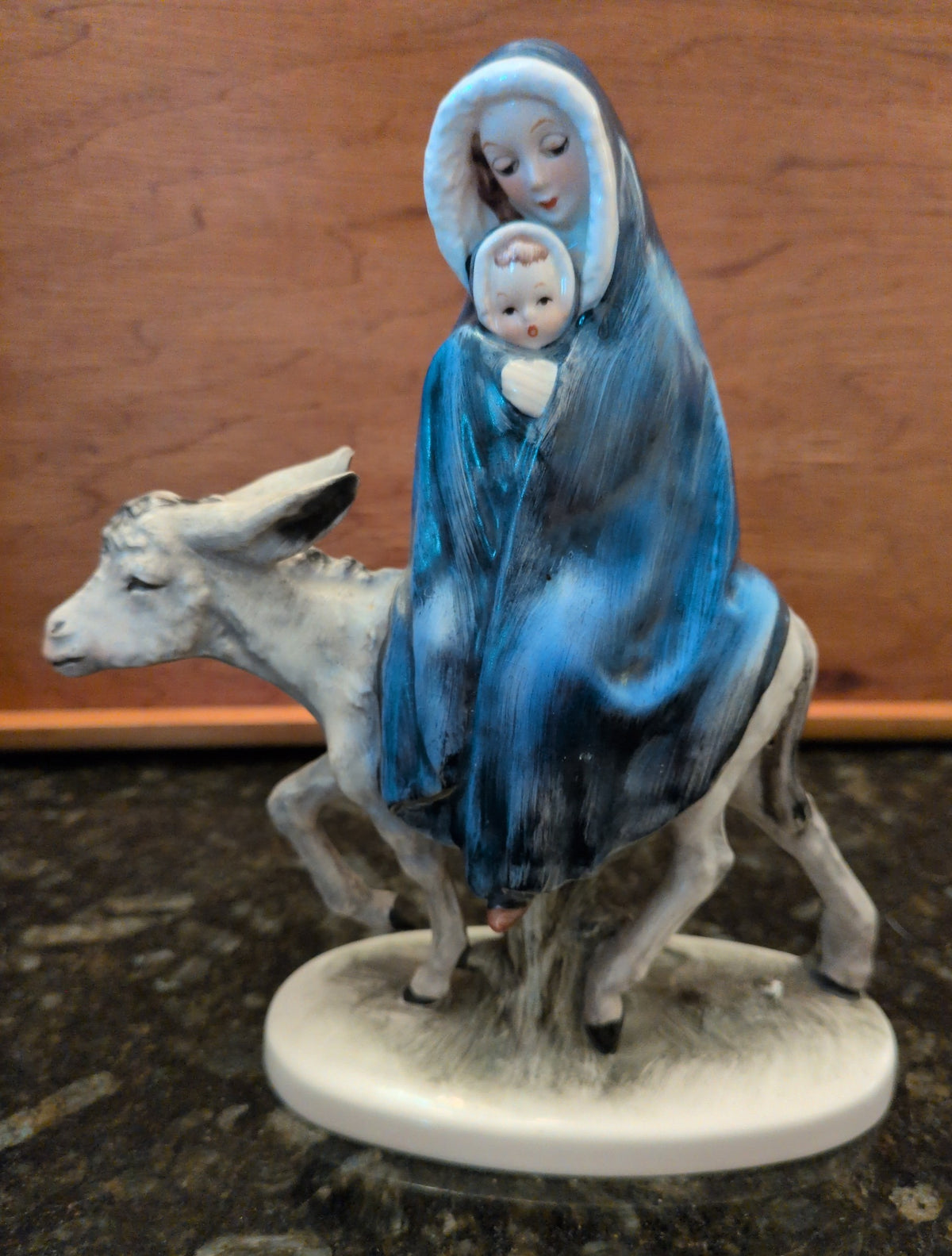 Actual photographed item: Goebel Madonna and Child on Donkey Figurine