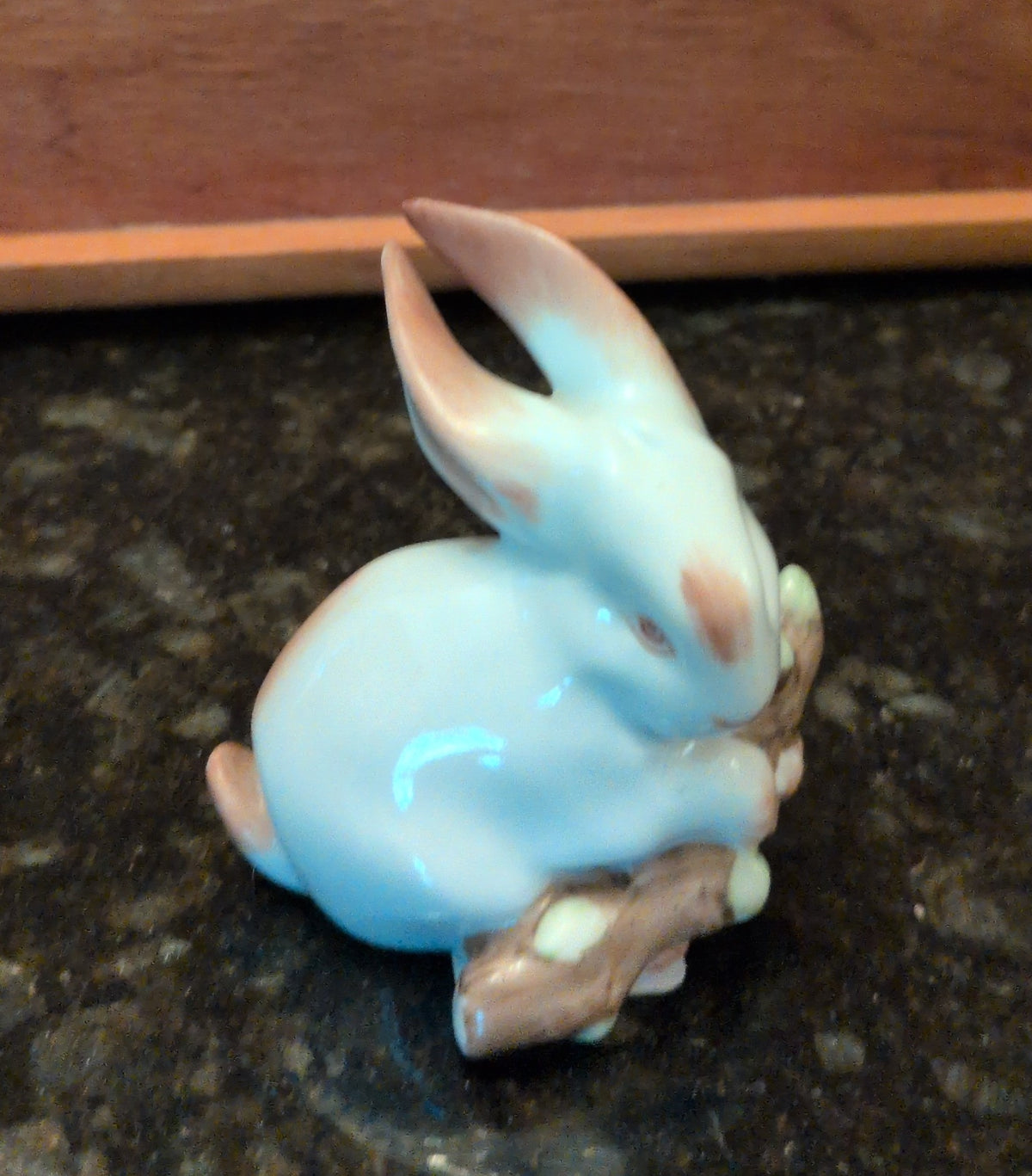 Actual photographed item: Pale Blue Rabbit Figurine