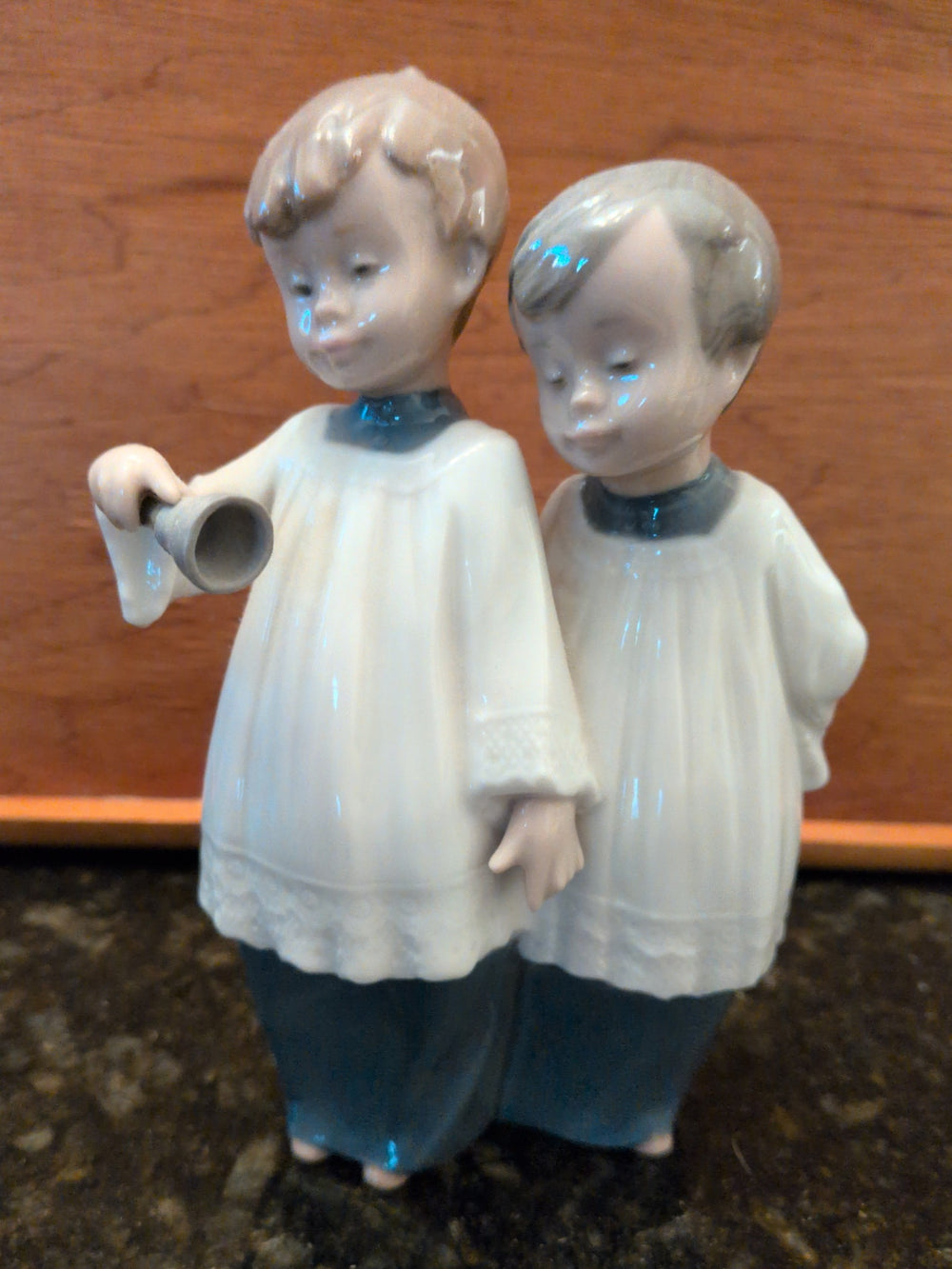 Actual photographed item: NAO Two Choir Boys Figurine