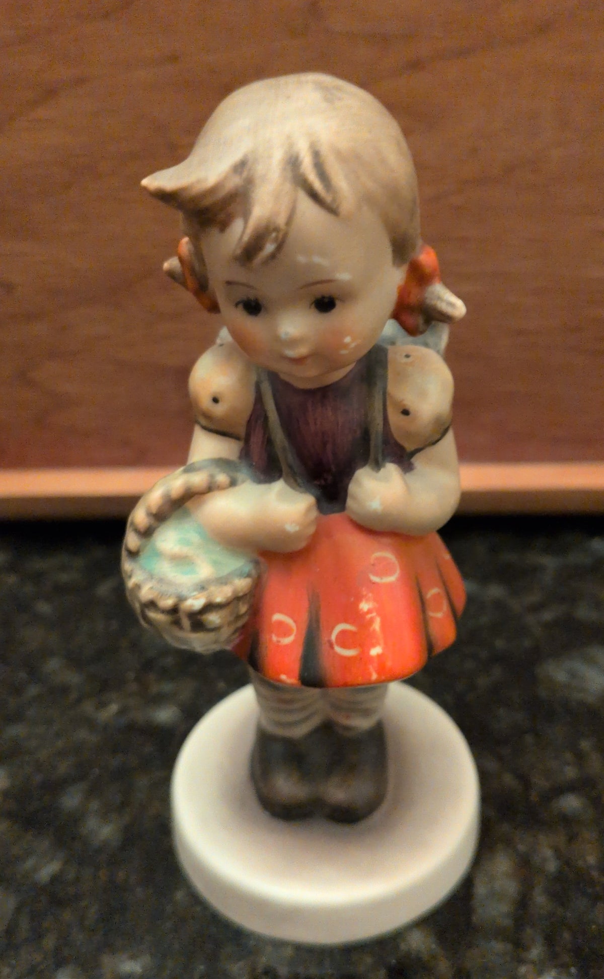 Actual photographed item: Goebel Girl with Basket Figurine