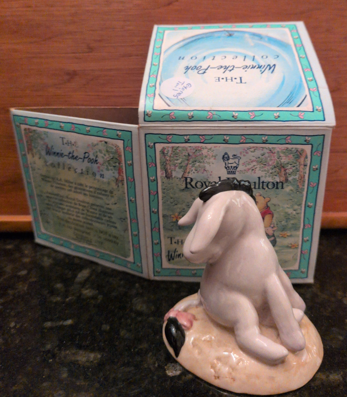 Actual photographed item: Royal Doulton Winnie the Pooh Eeyore’s Tail Figurine (Boxed)