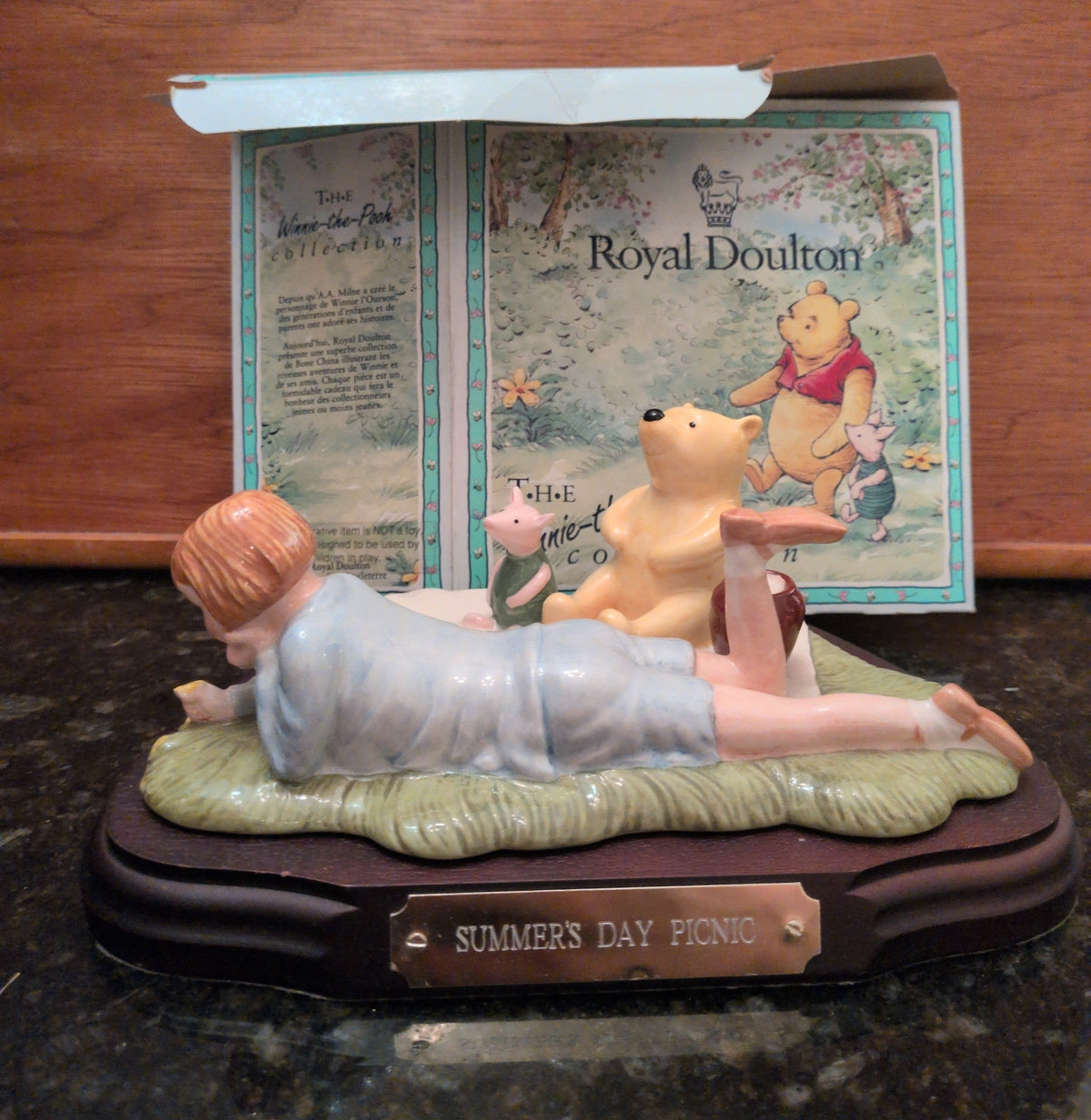 Actual photographed item: Royal Doulton Winnie the Pooh Summer’s Day Picnic Limited Edition (Boxed)