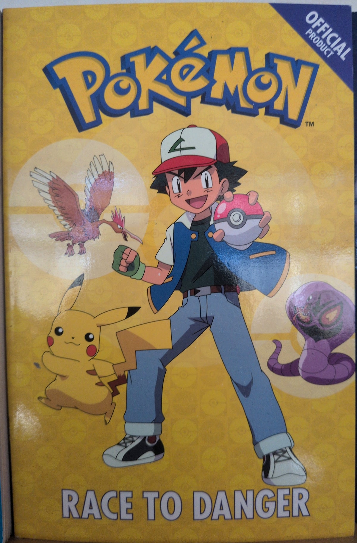 Photographed front cover of Pokémon: Race to Danger, paperback